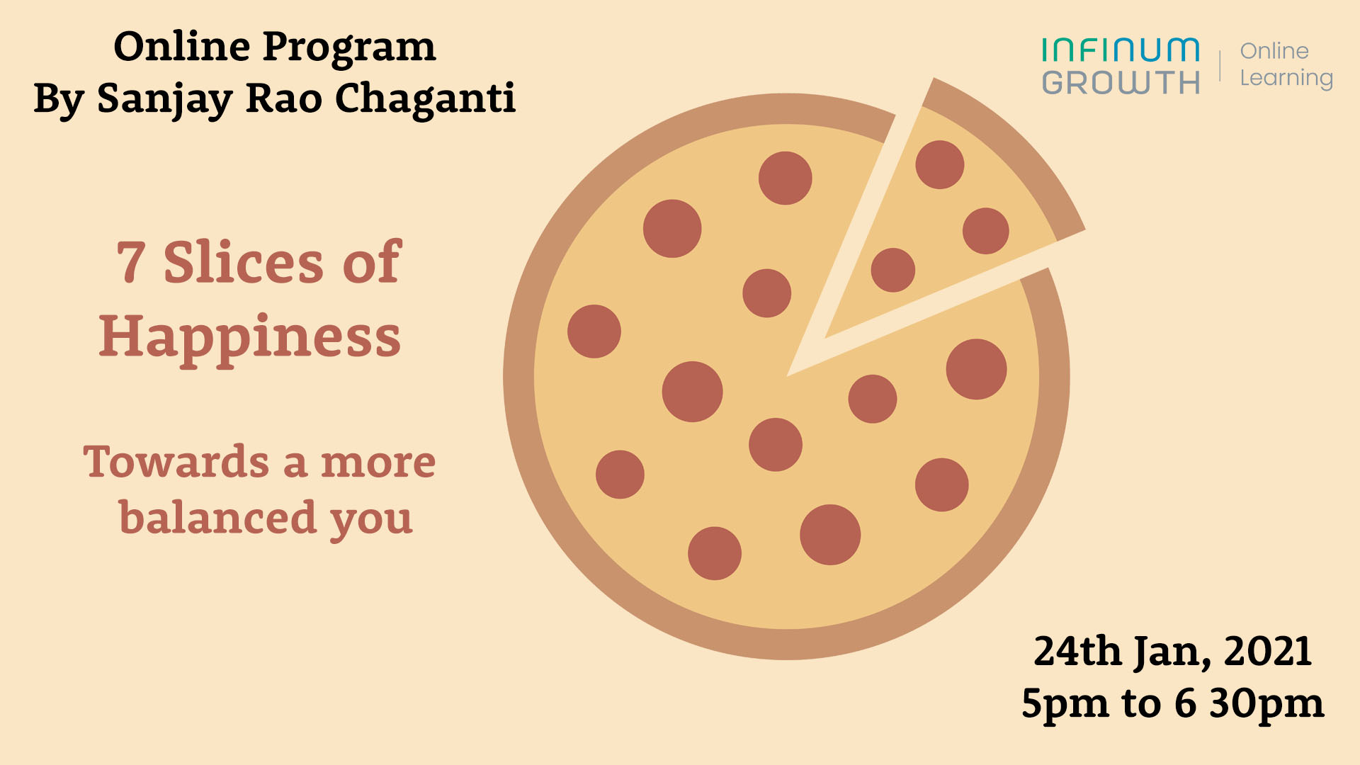 7 Slices of Happiness – Towards a more Balanced You; Online Program